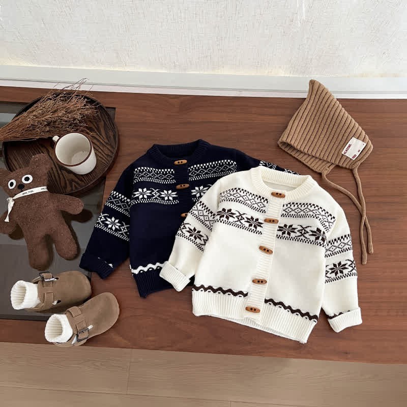 Baby Boy Vintage Jacquard Knit Cardigan - image 6