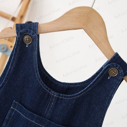 Baby Toddler Mushroom Denim Fleece Lined Overalls - image 4