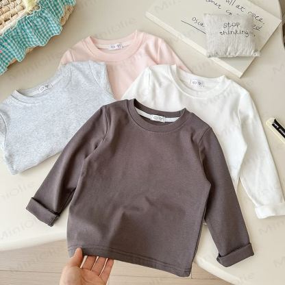 Kid Solid Color Base Layer Soft T-Shirt - image 19