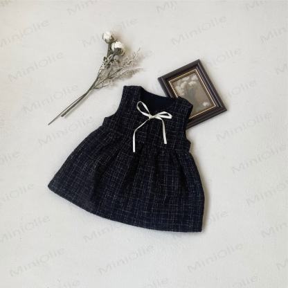 Baby Toddler Plaid Bow Dress - Black - 5-7T - image 5