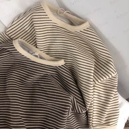 Kid Boy Striped Crew-neck Long Sleeve Top - image 5