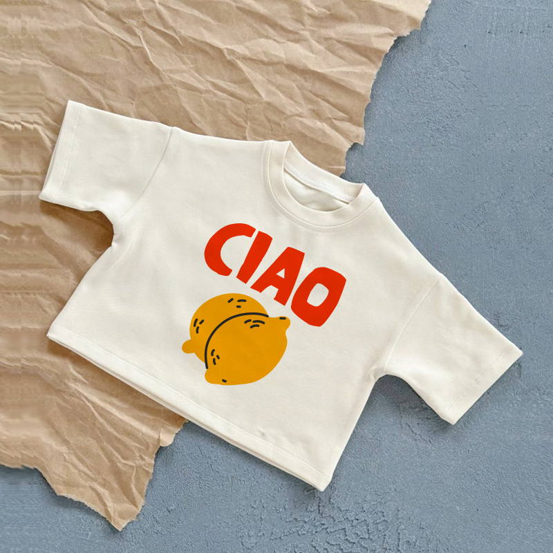 CIAO Baby Lemon White Summer Casual T-Shirt - White - 2-3T - image 1
