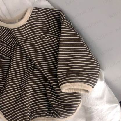 Kid Boy Striped Crew-neck Long Sleeve Top - image 10