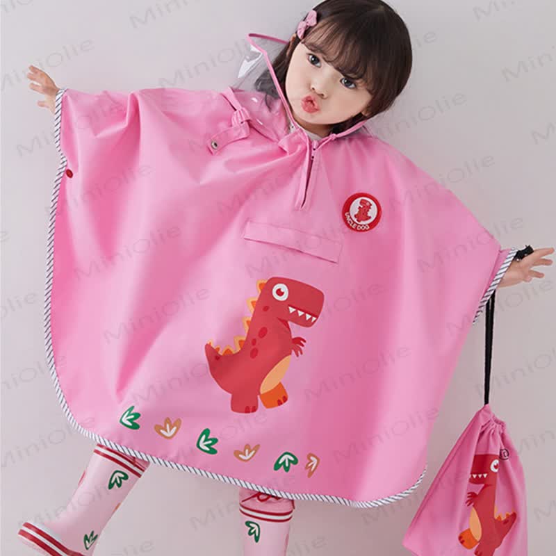Toddler Dinosaur Hooded Cloak Raincoat - image 31 - image 32