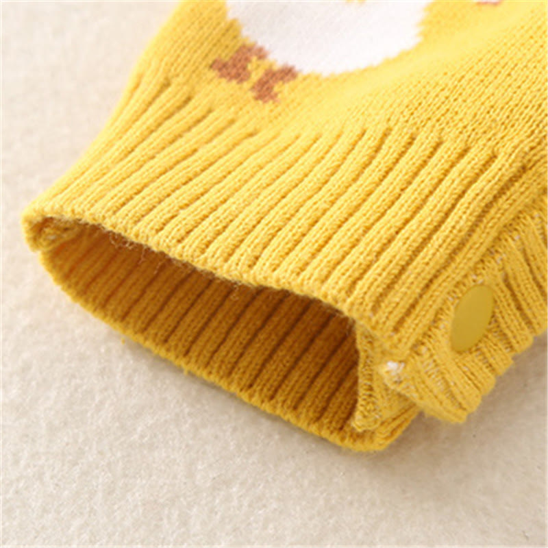  Baby Knitted Goose Yellow Romper - image 8