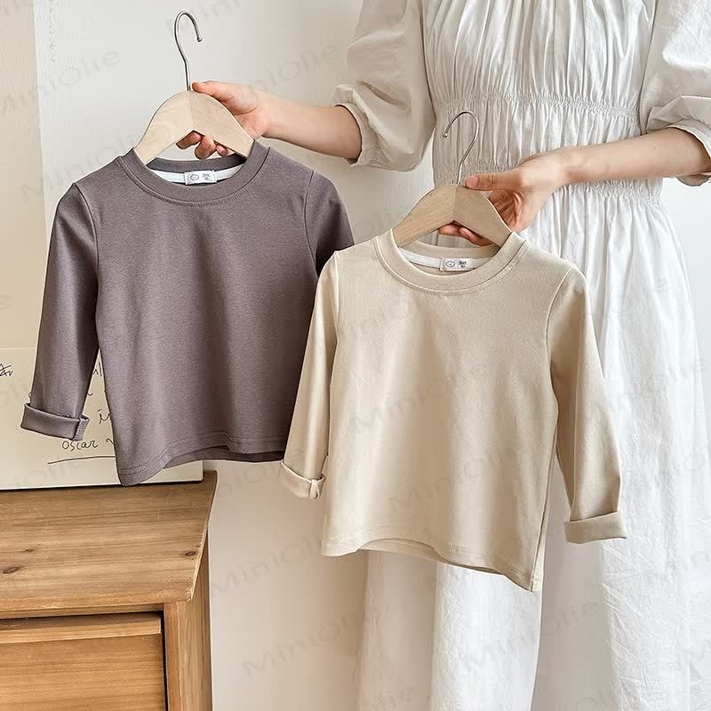 Kid Solid Color Base Layer Soft T-Shirt - image 9