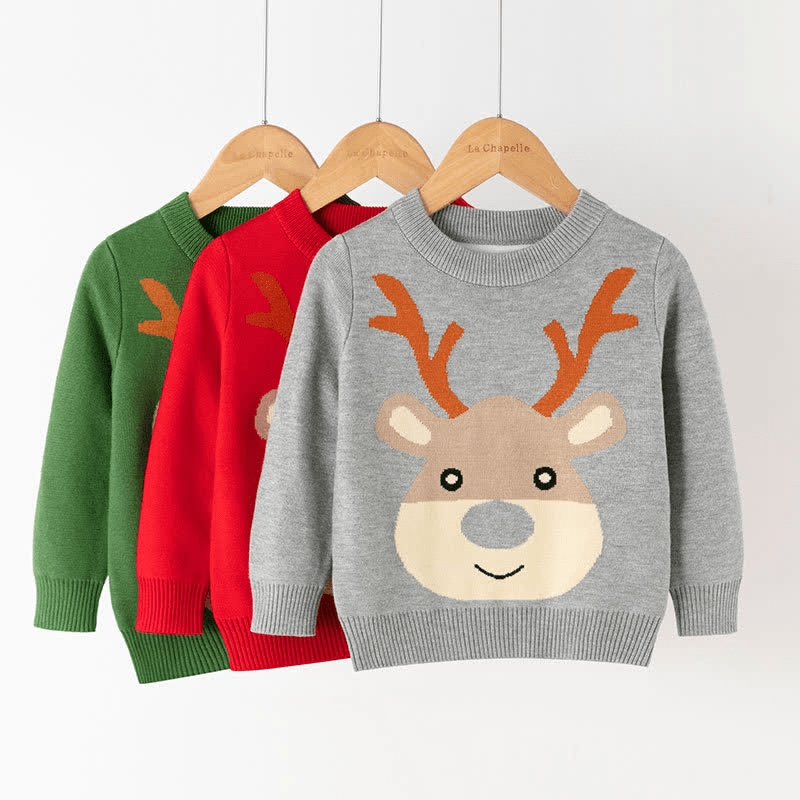 Toddler Boy Deer Warm Sweater - image 1