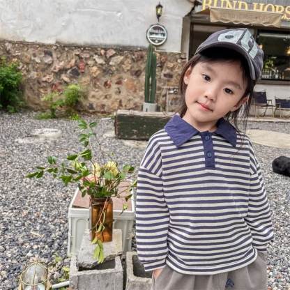 Toddler Polo Striped Casual Soft T-shirt - image 3