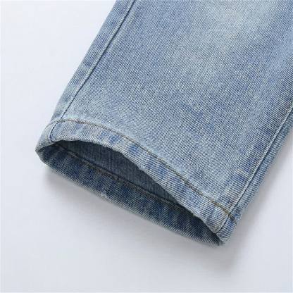 Toddler Embroidered Puppy Light Wash Denim Pants - image 8