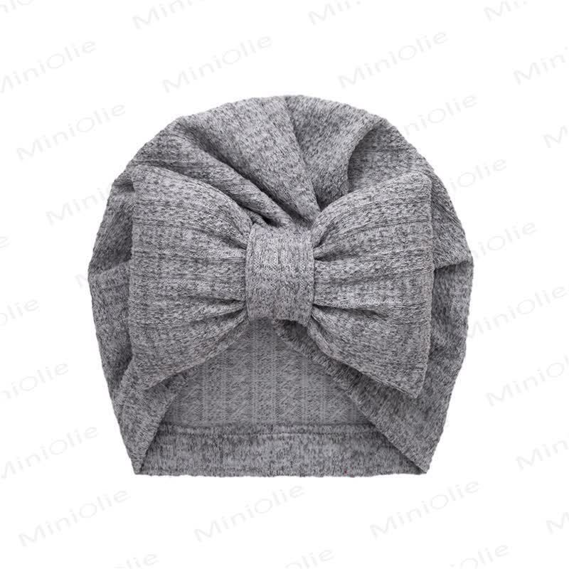 Baby Newborn Bow Protector Hat - Grey - image 10