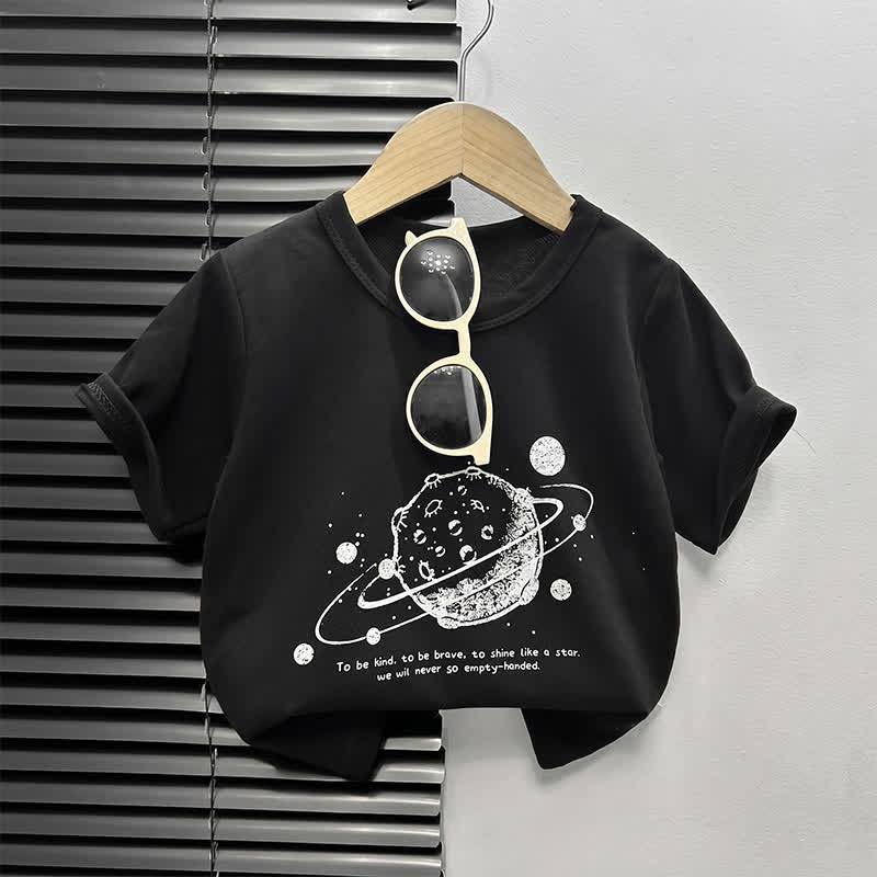 Toddler Cartoon Print Boxy T-Shirt - Black Moon - 4-5T - image 7