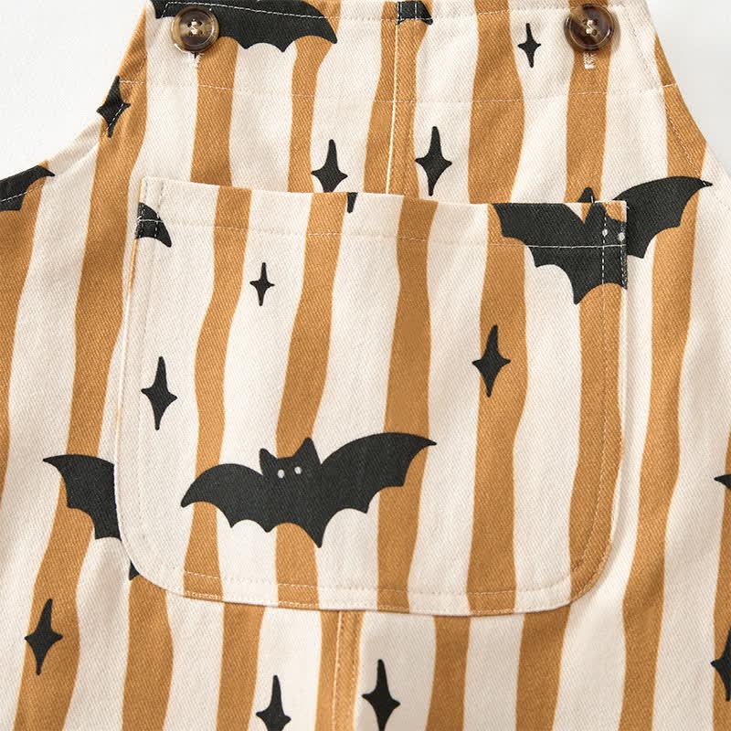 Baby Toddler Bat Striped Overalls - image 5
