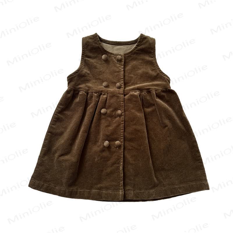 Baby Toddler Girl Cord Sleeveless Sweet Dress - image 6