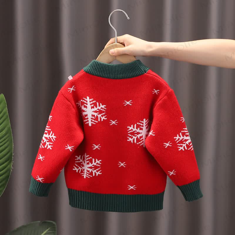 Toddler Lovely Reindeer Snow Knitted Sweater - image 12
