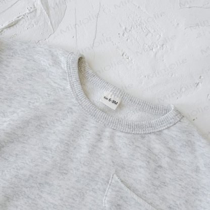 Baby Girl Solid Color 2-piece Sweatshirt Set - image 13