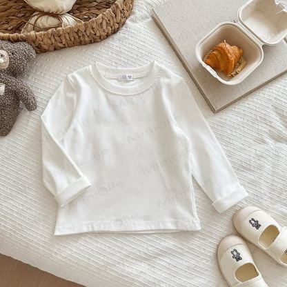 Kid Solid Color Base Layer Soft T-Shirt - White - 12Y - image 11