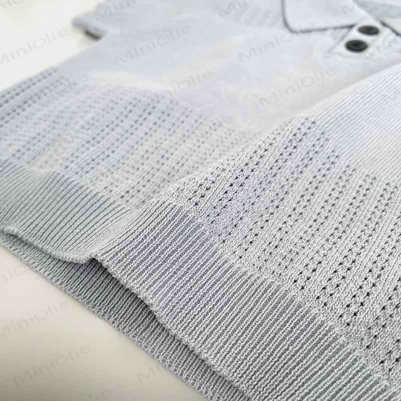 Toddler Boys Cooling Knit Polo Shirt and Pants 2-Piece Set - image 7