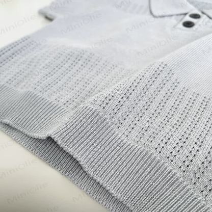 Toddler Boys Cooling Knit Polo Shirt and Pants 2-Piece Set - image 7