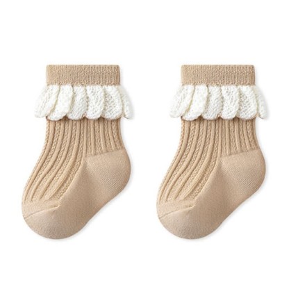 Baby Toddler Girl Lace Socks - Brown - 3-5T - image 9