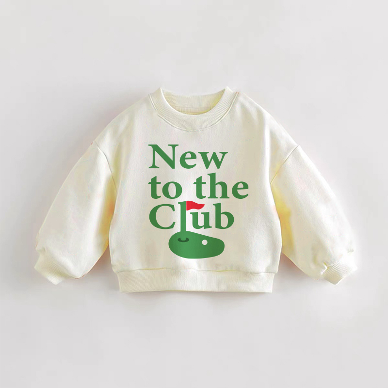 NEW TO THE CLUB Baby Toddler Golf Cream Sweatshirt - Cream - 3-5T - image 1