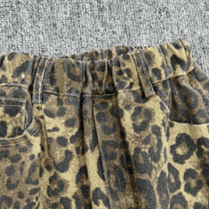 Kid Boy Leopard Print Jeans Pants - image 9