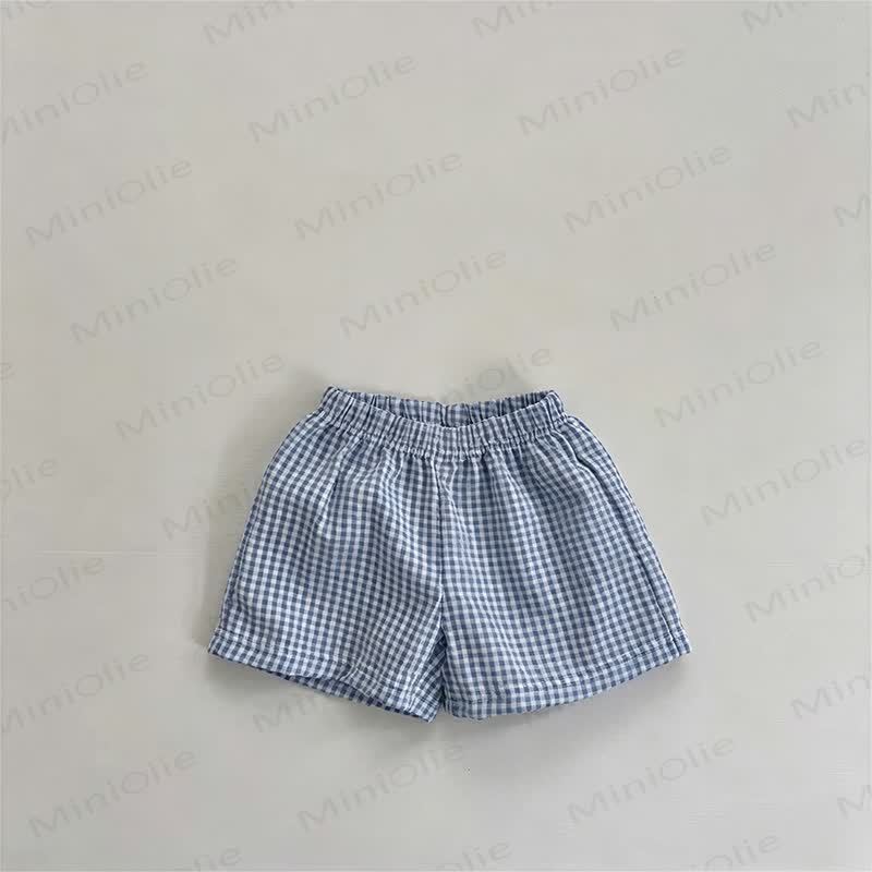 Baby Girls Gingham Shorts - Blue - 4-5T - image 3