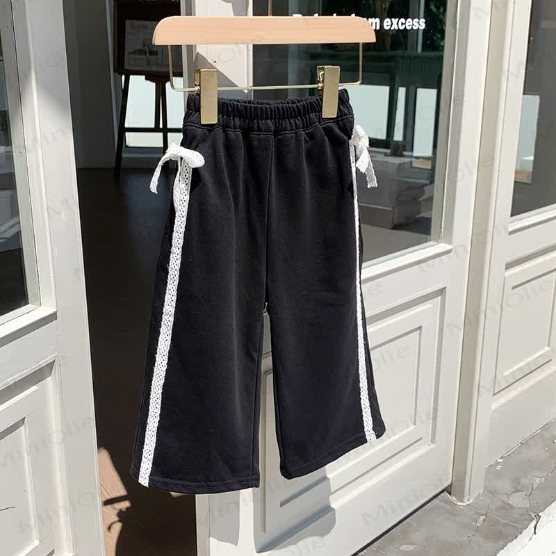 Toddler Kid Girl Bow Loose Pants - Black - 12Y - image 5