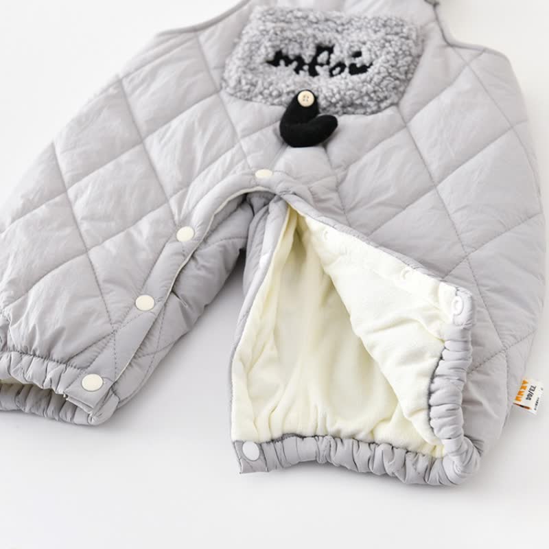Baby Todder Quilted Sherpa Trim Overalls or Black Sweatshirt - image 6
