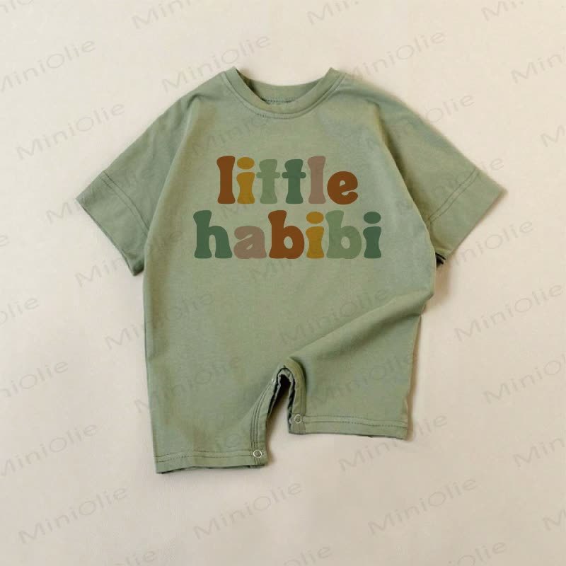 LITTLE HABIBI Baby Green Slogan Romper - Green - 18-24M - image 1
