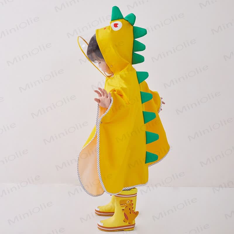 Toddler Dinosaur Hooded Cloak Raincoat - image 8