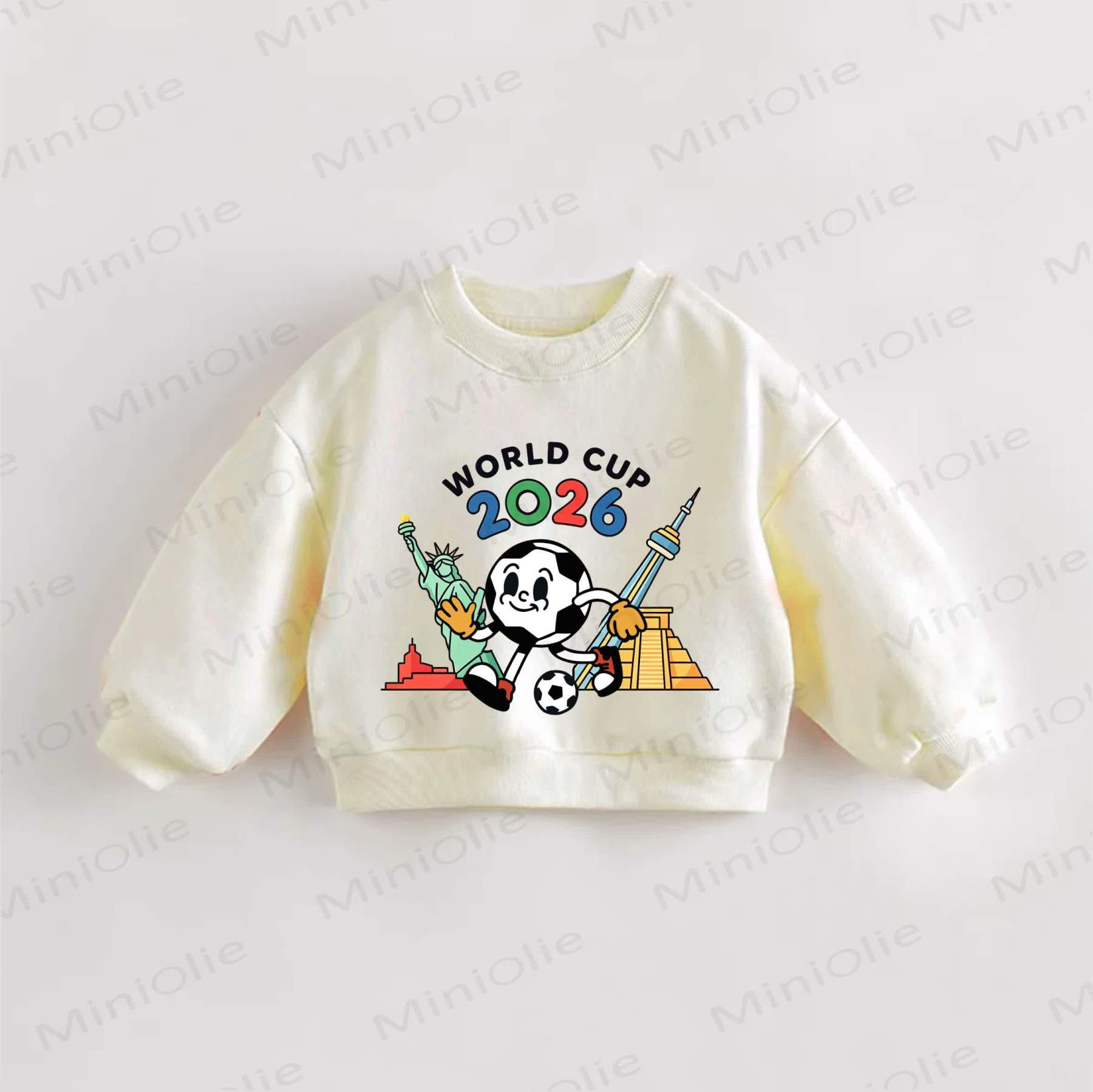 WORLD CUP 2026 Baby Toddler Cream Sweatshirt - Cream - 3-5T - image 1