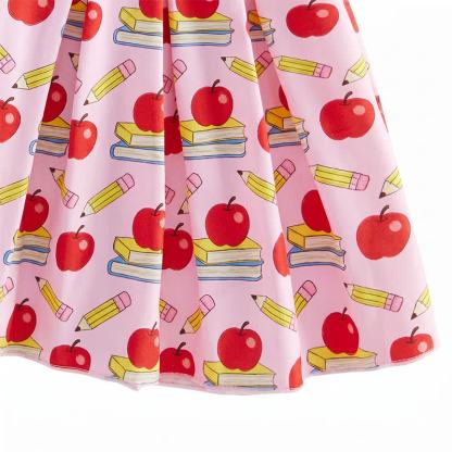Toddler Girl Apple Patch Sleeveless Top and Skirt 2-piece Set - image 5