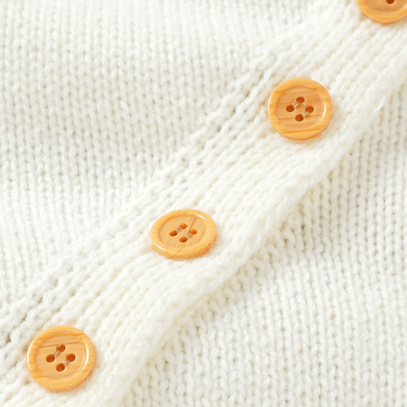 Baby Solid Color Knit Romper with Hat - image 13