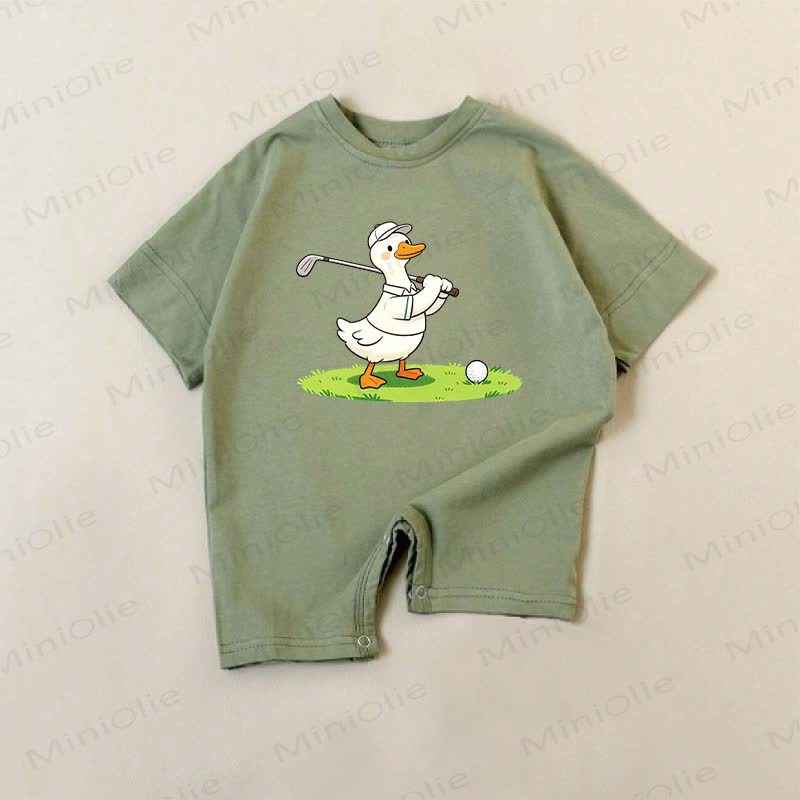 Baby Duck Golf Green Romper - Green - 18-24M - image 1