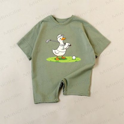 Baby Duck Golf Green Romper - Green - 18-24M - image 1