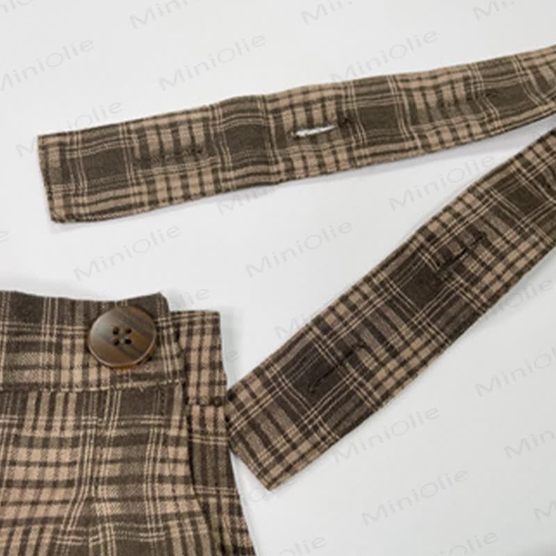 Baby Toddler Vintage Plaid Sleeveless Overalls - image 6