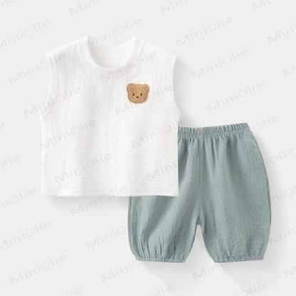 Baby Toddler Bear Sleeveless Set - Green - 4-5T - image 4