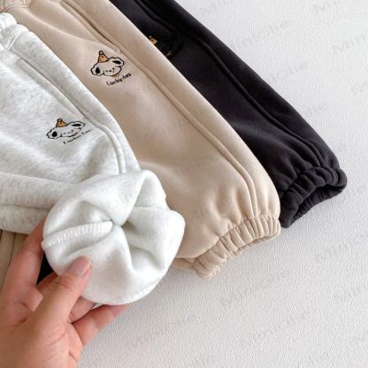 LUCKY DAY Baby Dog Fleece Lined Jogger Pants - image 11