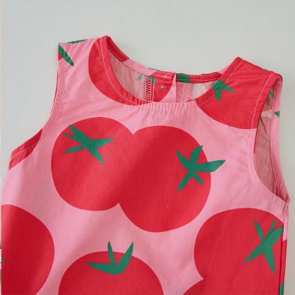 Baby Toddler Tomato Pink Sleeveless 2-piece Set - image 4