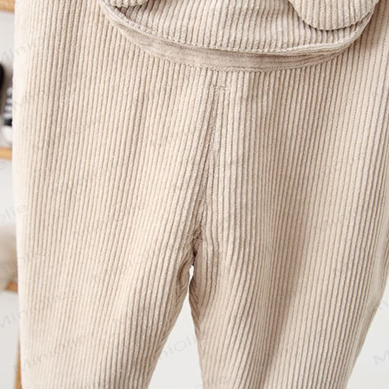 Baby Toddler Doggy Ear Cord Fleece Lined Overalls - image 10