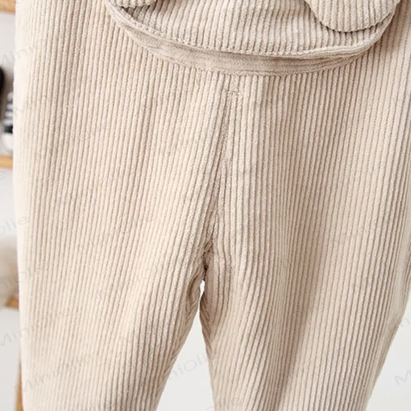 Baby Toddler Doggy Ear Cord Fleece Lined Overalls - image 10