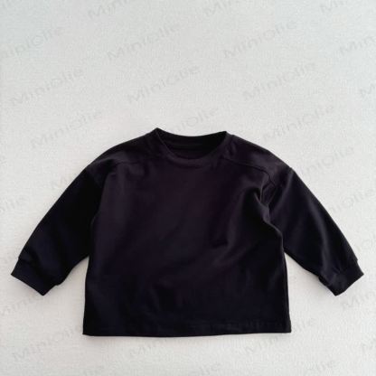 Kid Solid Color Causal T-Shirt - Black - 8Y - image 14