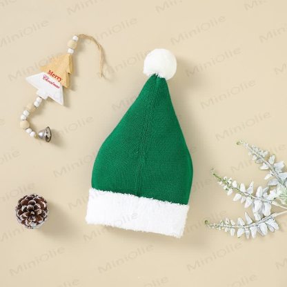 Baby Christmas Pompom Beanie - Green - 2-3T - image 7