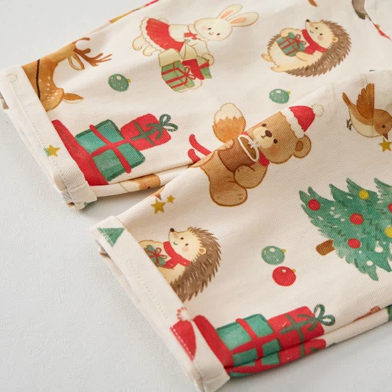 Baby Toddler Christmas Print Pocket Overalls - image 7