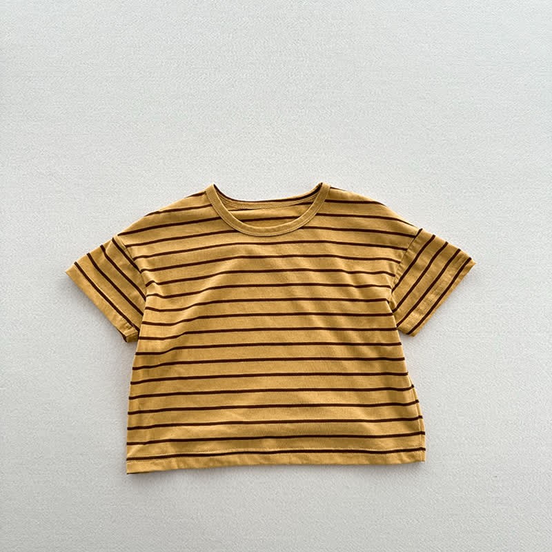Toddler Stripe Casual T-Shirt - Yellow - 8Y - image 9