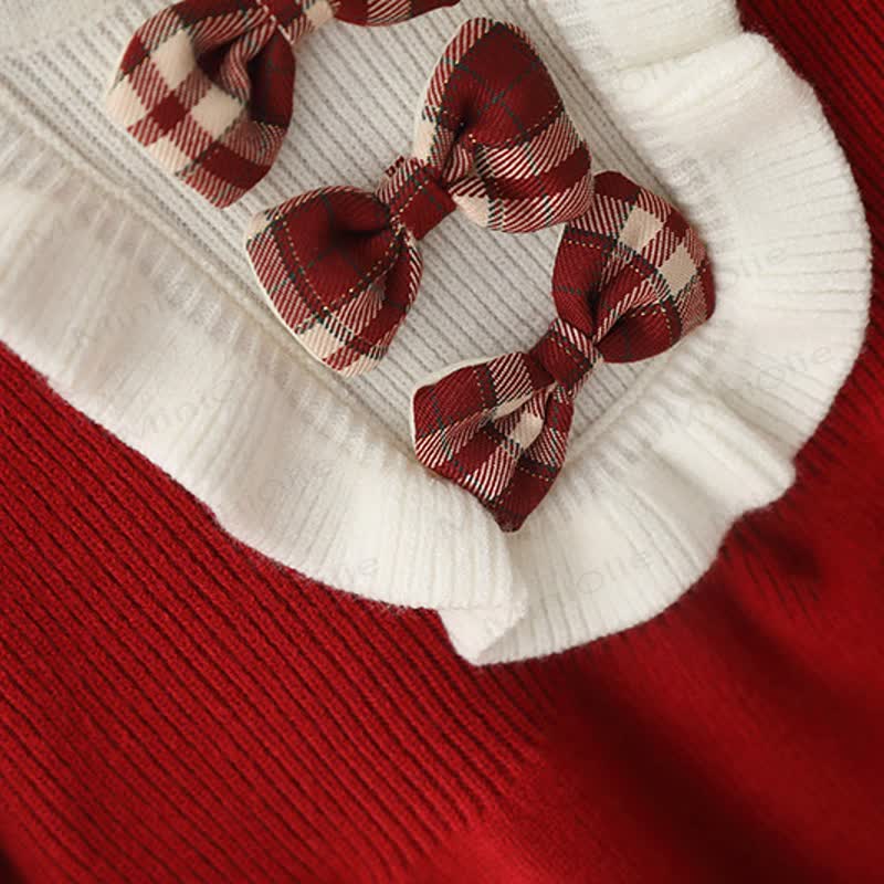 Toddler Kid Girl Purple Knitted Dress - image 7