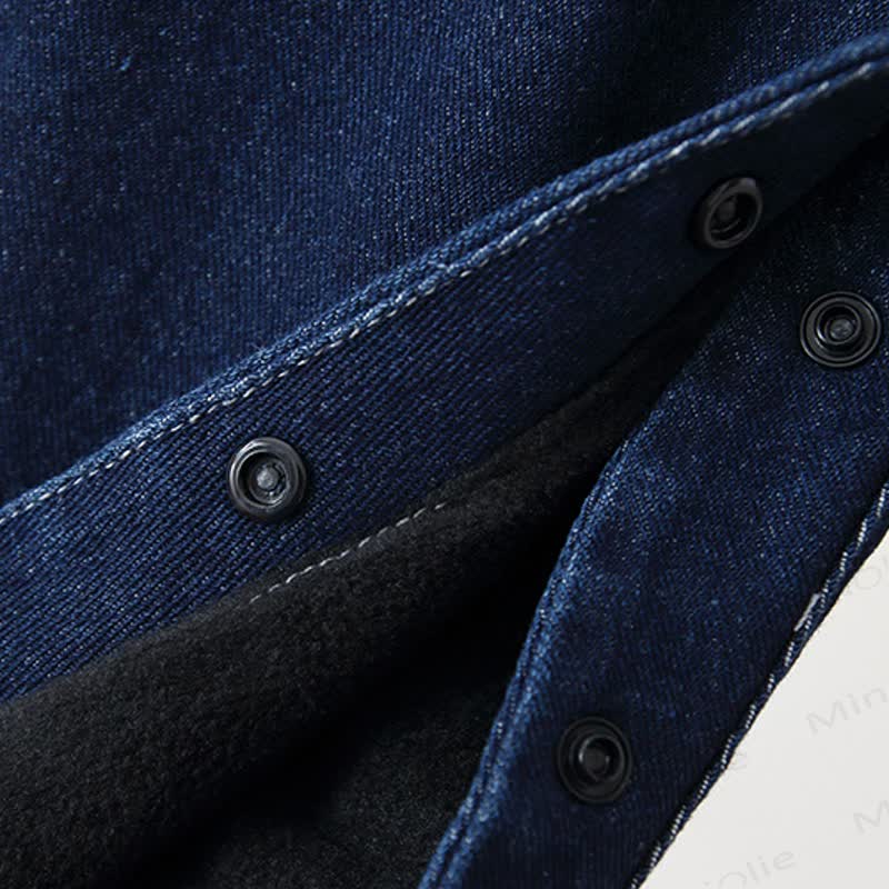 Baby Toddler Mushroom Denim Fleece Lined Overalls - image 10