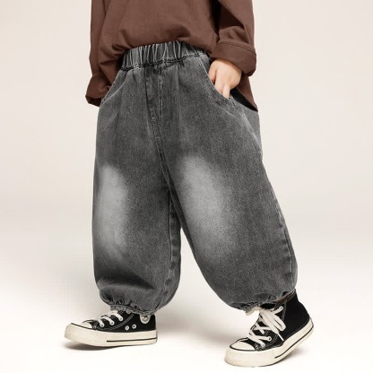 Toddler Simple Denim Jogger Pants - image 11
