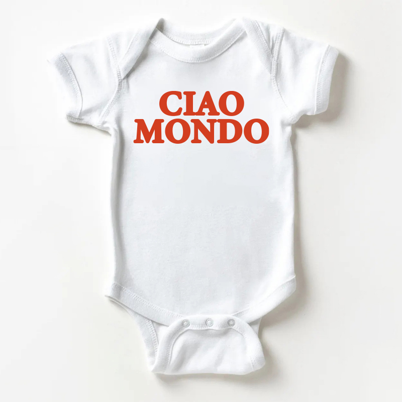 CIAO MONDO Baby Slogan White Bodysuit - White - 18-24M - image 1