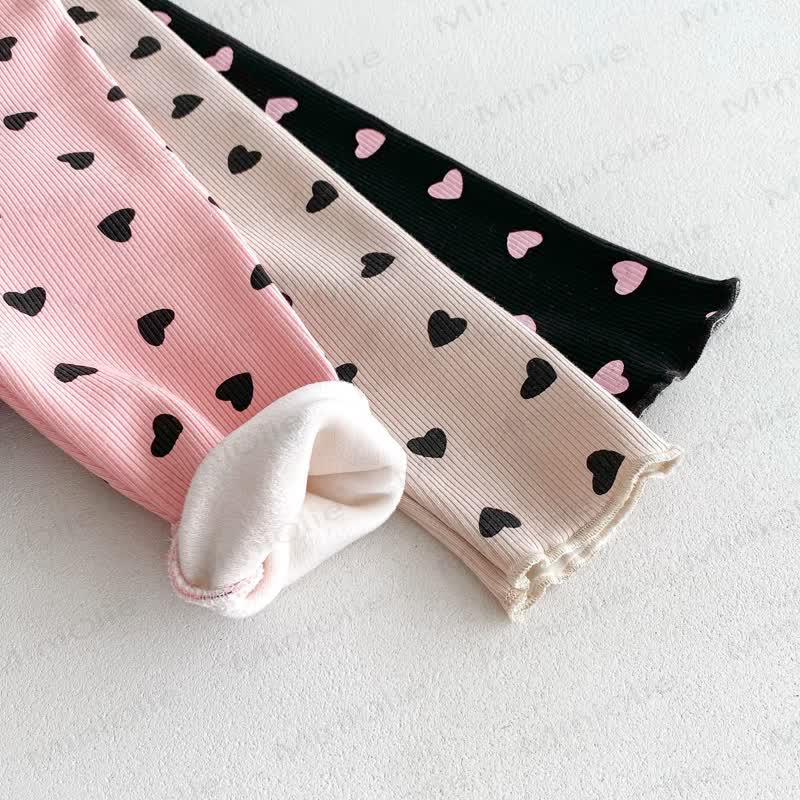 Baby Toddler Girl Heart Fleece Lined Leggings - image 18
